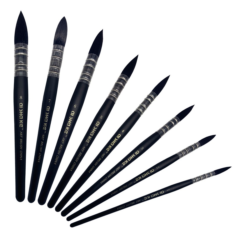 Gouache Paint Set - 1 Buah Kuas Lukisan Bundar Nilon