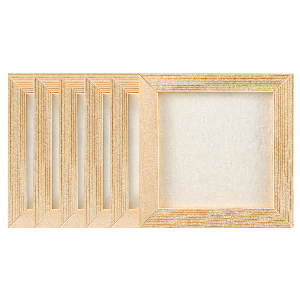 6 Buah Bingkai Foto Kayu Solid - Art And Craft For Nursery ulasan dan harga
