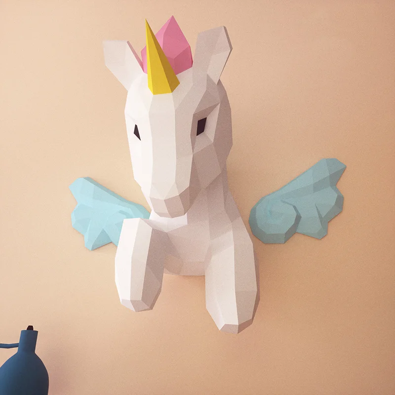 Dekorasi dinding hewan Unicorn - Art Craft Cardboard ulasan dan harga