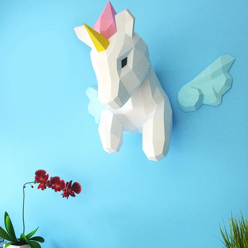 Dekorasi dinding hewan Unicorn - Art Craft Cardboard ulasan dan harga